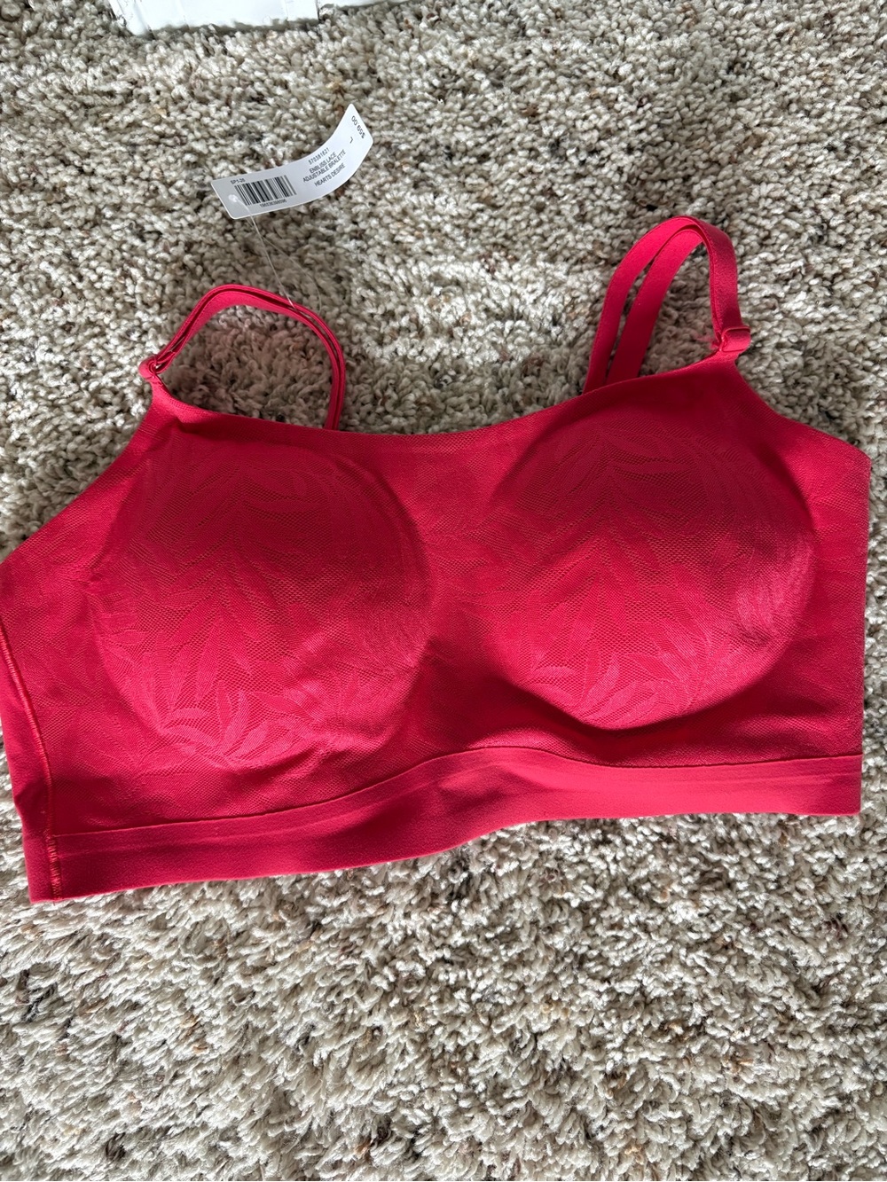 NEW Soma Red Lace Enbliss Adjust Bralette in “Hearts Desire” Wireless Comfort LG